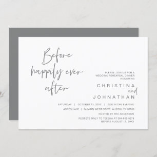 Rehearsal Dinner, Before Happily ever after Invita Invitation