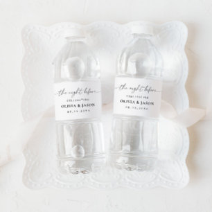 Rehearsal Dinner Bottle Label, The Night Before Water Bottle Label