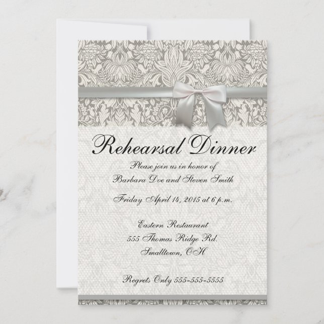 Rehearsal Dinner Customizable Template Invitation (Front)