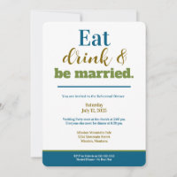 Rehearsal Dinner Eat Drink and Be Married Purple