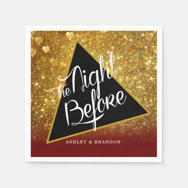 Rehearsal Dinner Elegant Napkin (Front)