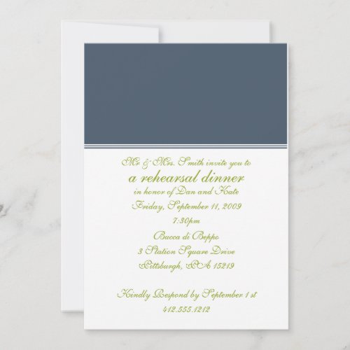 Rehearsal Dinner Invitation
