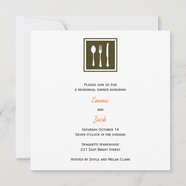 rehearsal dinner invitation (Front)