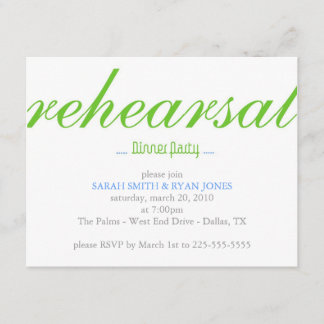 Rehearsal Dinner Invitation