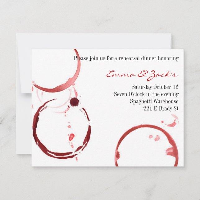 rehearsal dinner invitation (Front)