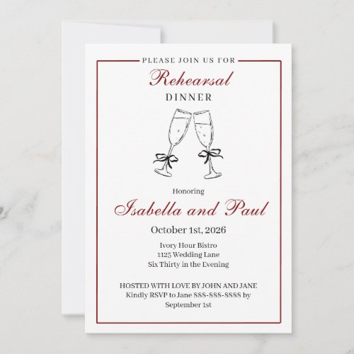 Rehearsal Dinner Invitation