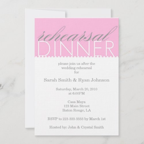 Rehearsal Dinner Custom Invitations