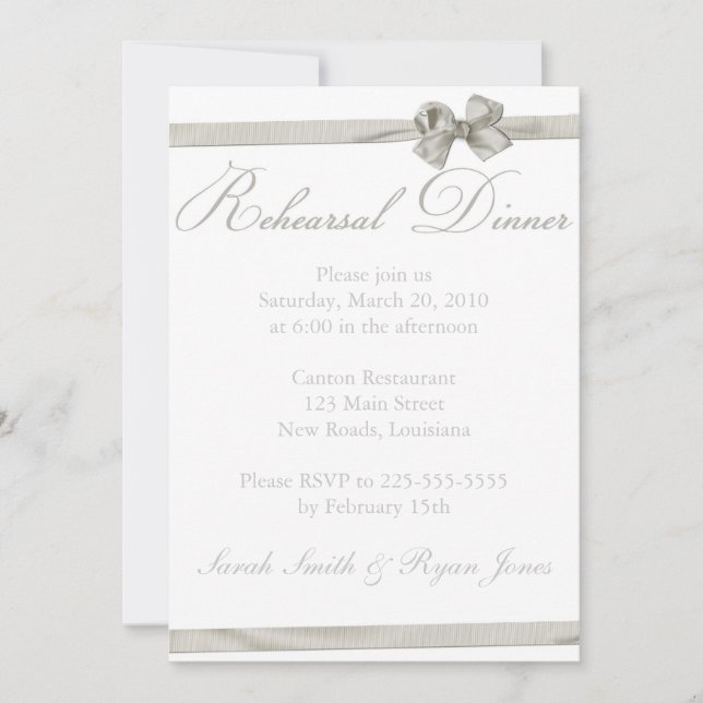 Rehearsal Dinner Invitation (Front)