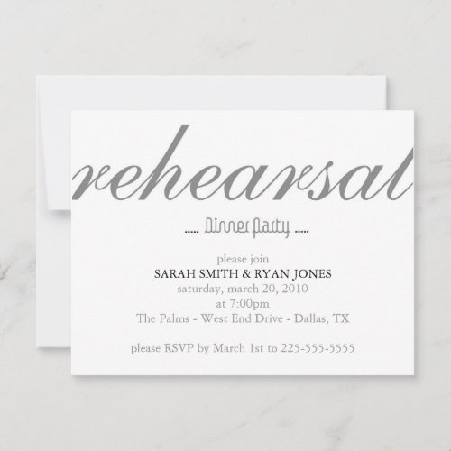 Rehearsal Dinner Announcements