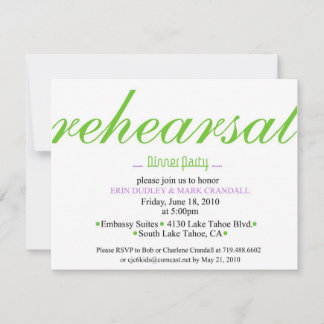 Rehearsal Dinner Invitation