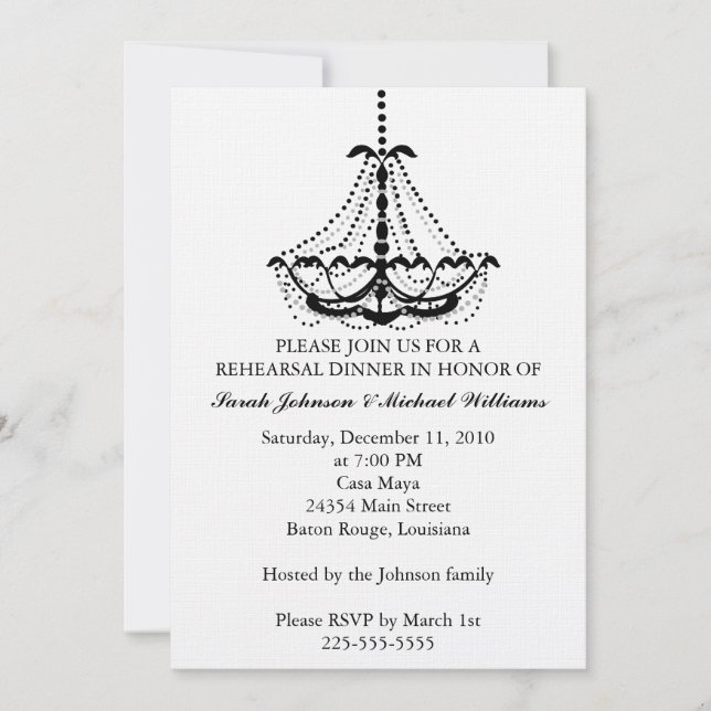 Rehearsal Dinner Invitation (Front)