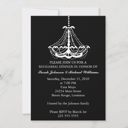 Rehearsal Dinner Custom Invitations
