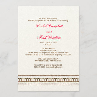 Rehearsal Dinner Invitation