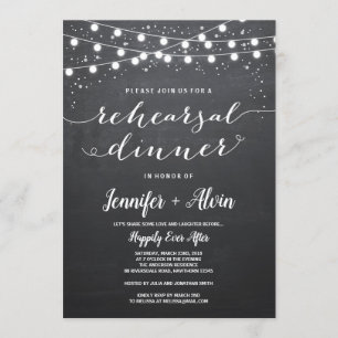 Rehearsal Dinner Invitation, Garden Light Invitation
