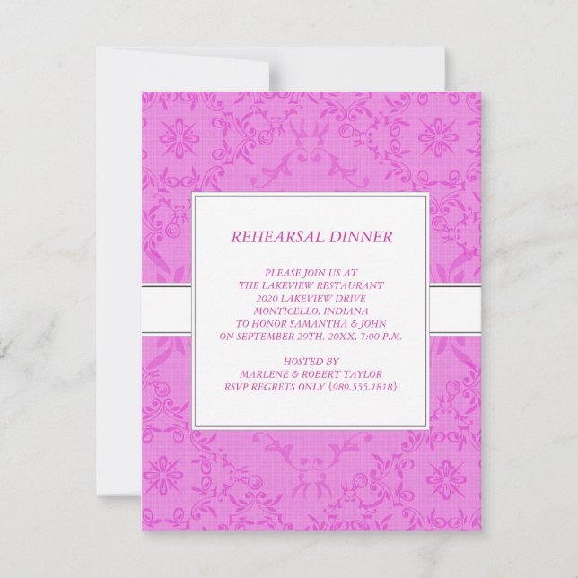 Rehearsal Dinner Invitations (Front)