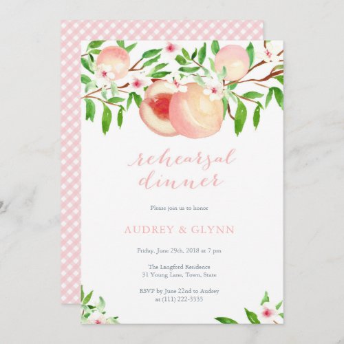 Rehearsal dinner invitations for Southern Wedding