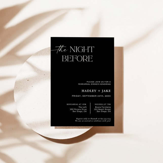 Rehearsal Dinner Invite | The Night Before  (Creator Uploaded)