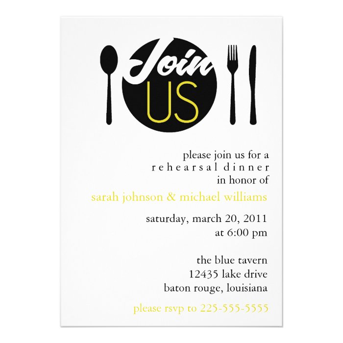 Rehearsal Dinner Invites