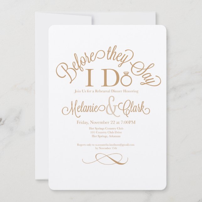 Rehearsal Dinner Invites (Front)