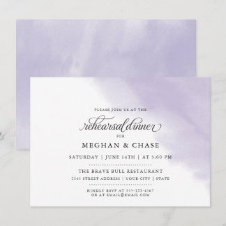 Rehearsal Dinner |  Lilac Amethyst Watercolor  Invitation