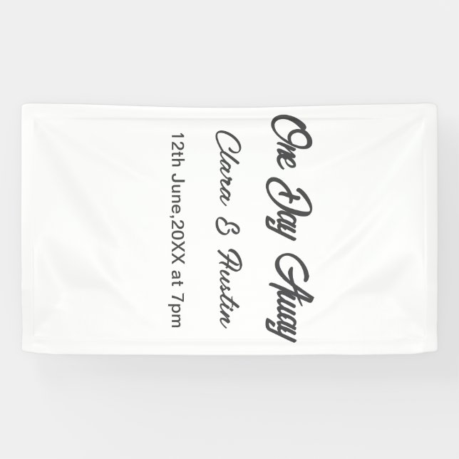 Rehearsal dinner One day away night before name da Banner (Horizontal)