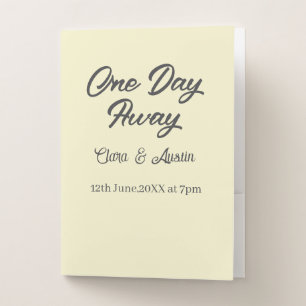 Rehearsal dinner One day away night before name da Pocket Folder