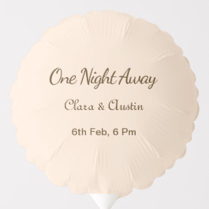 Rehearsal dinner One night away brow orange pastel Balloon