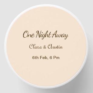 Rehearsal dinner One night away brow orange pastel Mini Candle Favors