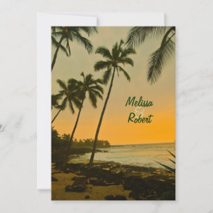 Rehearsal Dinner Palm Tree Design Invitation