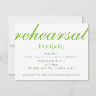 Rehearsal Dinner Party Invitation