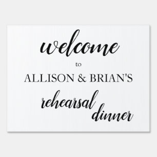 Rehearsal Dinner Party Welcome Sign For Wedding