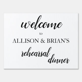 Rehearsal Dinner Party Welcome Sign For Wedding