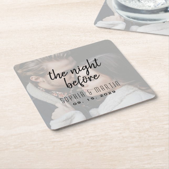 Rehearsal Dinner Photo Coaster (Angled)