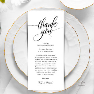 Rehearsal Dinner Place Setting Thank you Card