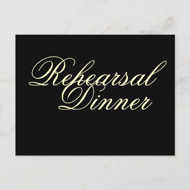 Rehearsal Dinner Postcard Invitations Classic (Front)