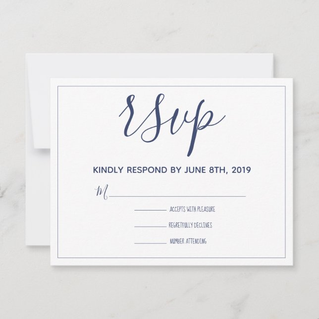 Rehearsal Dinner RSVP Invitation (Front)