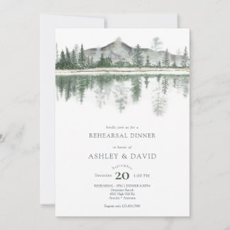 Rehearsal Dinner | Rustic Mountains Invitation