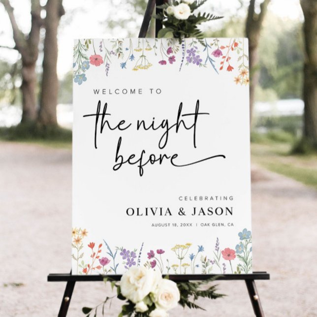 Rehearsal Dinner Sign Template, The Night Before  (Creator Uploaded)