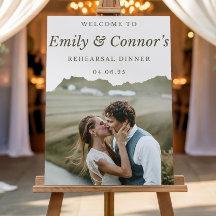 Rehearsal Dinner Sign with photo, The Night Before