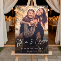 Rehearsal Dinner Sign with Photo, The Night Before