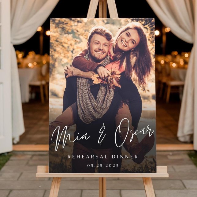 Rehearsal Dinner Sign with Photo, The Night Before (Creator Uploaded)