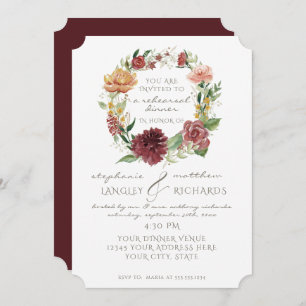 Rehearsal Dinner Simple Minimalist Modern Floral Invitation