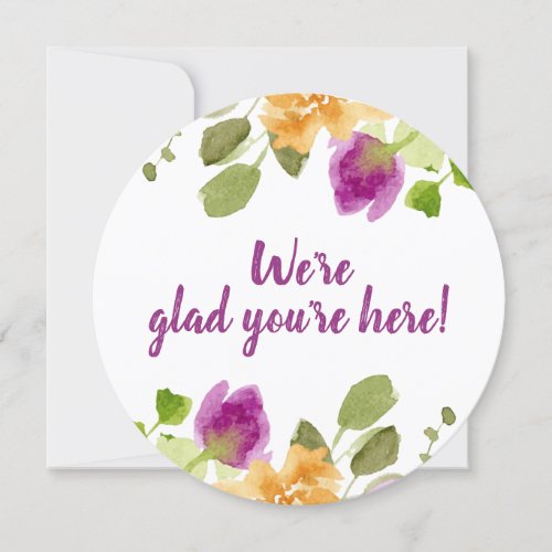 Rehearsal Dinner Thank You Card Purple Blooms