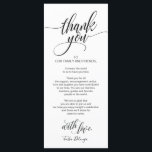Rehearsal Dinner Thank you Place Setting Card<br><div class="desc">Share the love and show your appreciation to your guests,  when they sit down at their seat and read this personalised charming thank you place card. It's a wonderful way to kick off your special day celebration!
 
 Please visit our website for more designs and inspiration: www.zazzle.com/teeshaderrick
#TeeshaDerrick</div>