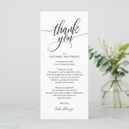 Rehearsal Dinner Thank you Place Setting Card | Zazzle