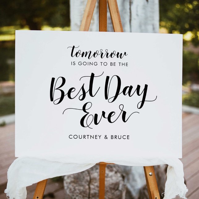 Rehearsal Dinner The Best Day Ever Sign (Creator Uploaded)