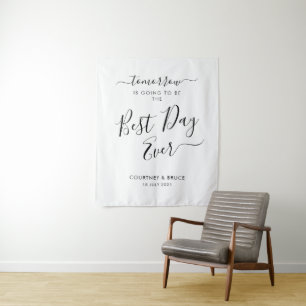 Rehearsal Dinner The Best Day Ever Tapestry