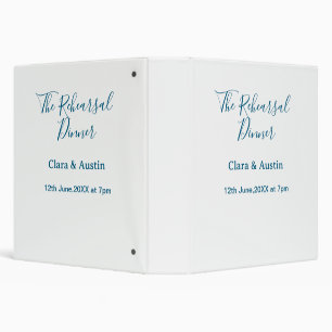 Rehearsal dinner the night before simple minimal m 3 ring binder