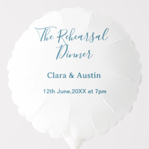 Rehearsal dinner the night before simple minimal m balloon