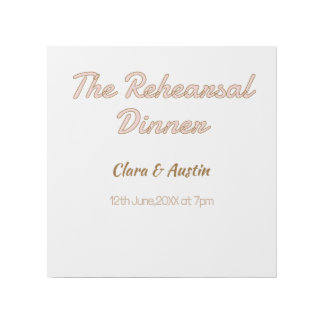 Rehearsal dinner the night before simple minimal m gallery wrap